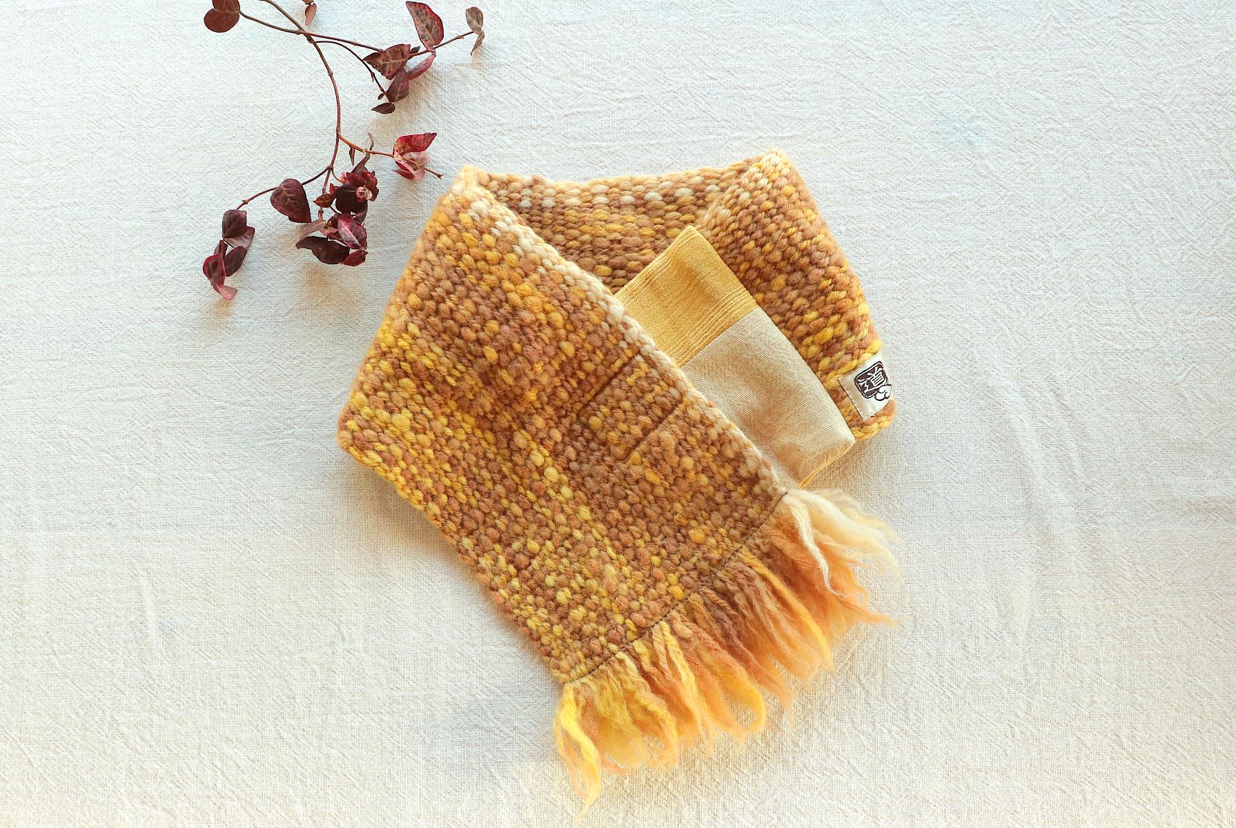 夕焼け色のミニマフラー(※B品）