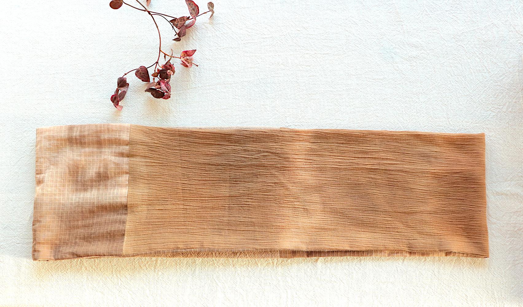 ココア/グレーベージュ/綿/幅細/◎スヌード | 6枚目