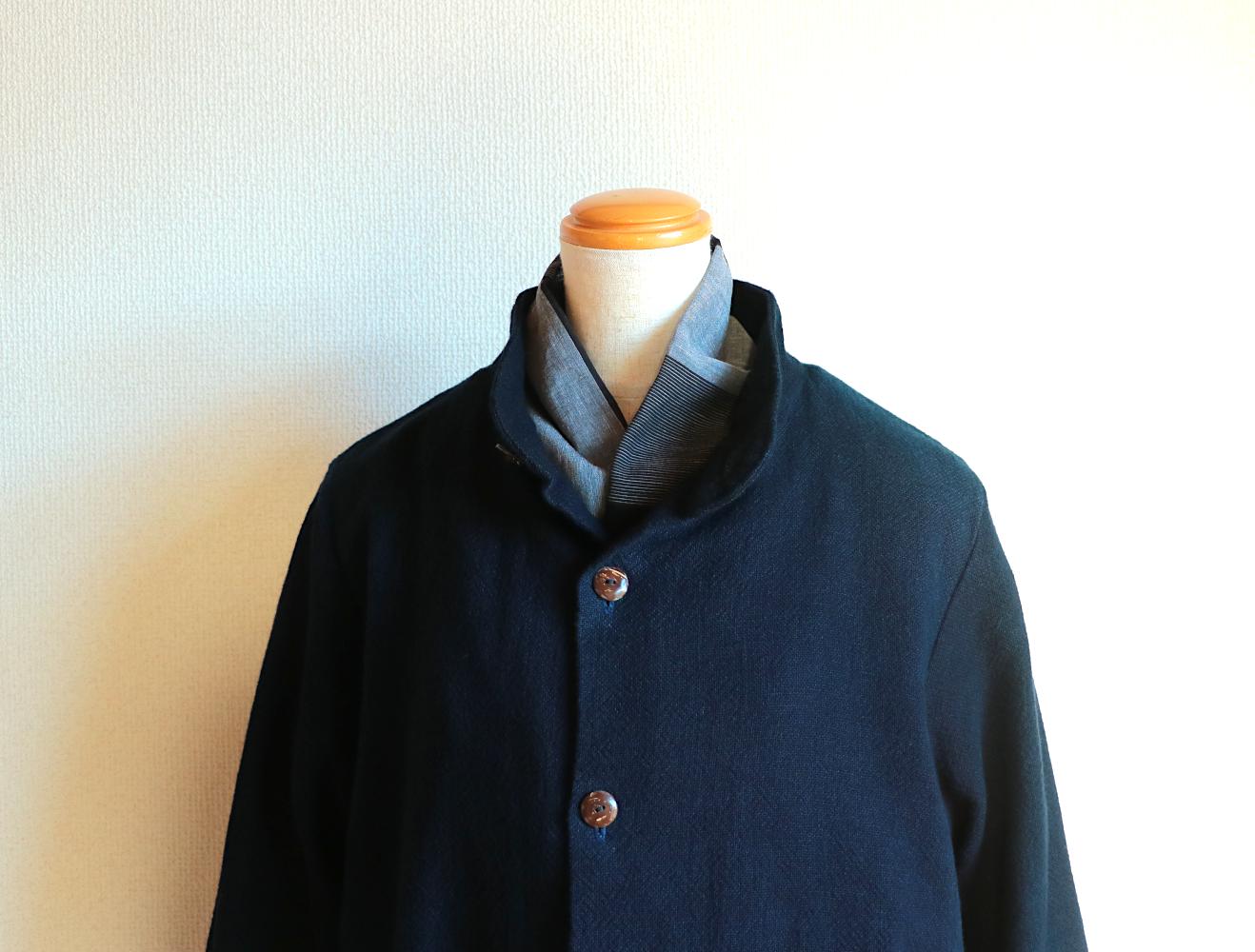 黒/グレー/しま/綿/リネン/幅太/◎スヌード | 5枚目